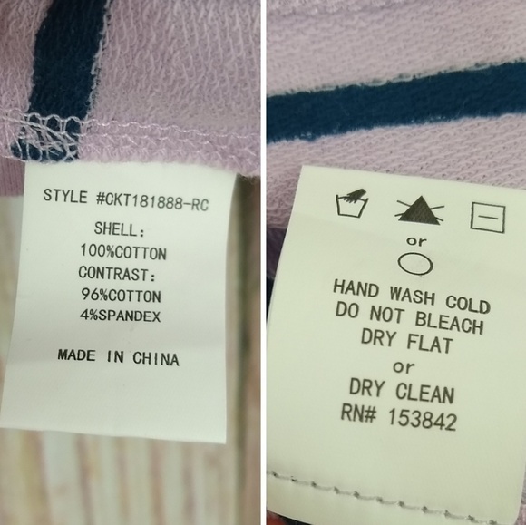 Code Mode Purple Stripe Cropped Long Sleeve Top - Picture 8 of 9